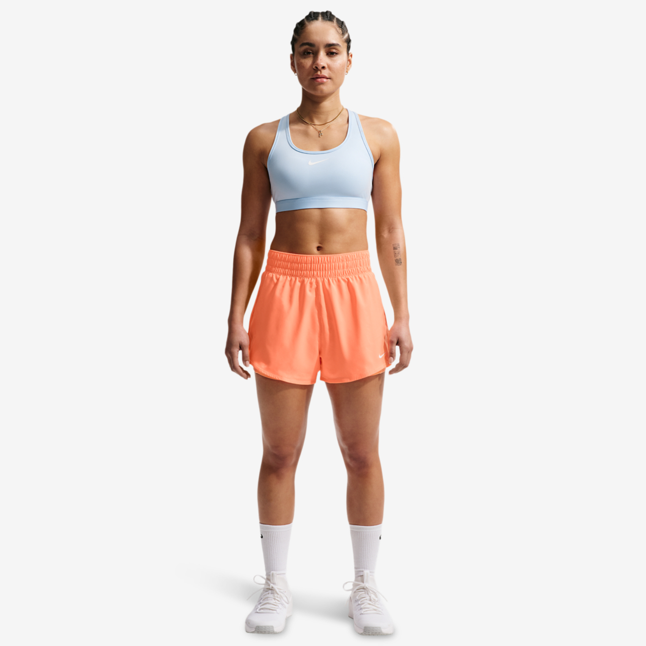 Nike Dri-FIT Swoosh Medium Support Bra Image 6 of 7. Tap to open photo gallery.