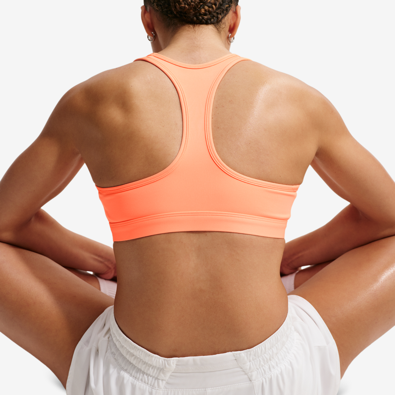 Nike Dri-FIT Swoosh Medium Support Bra Image 2 of 5. Tap to open photo gallery.