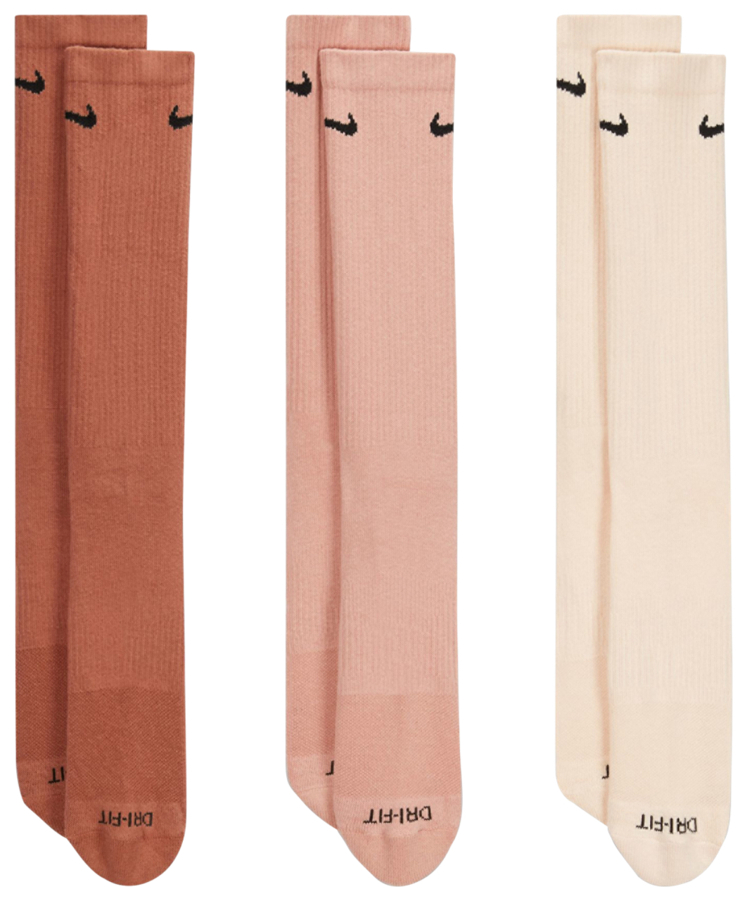 Nike 3 Pack Dri-FIT Plus Crew Socks Image 3 of 4. Tap to open photo gallery.