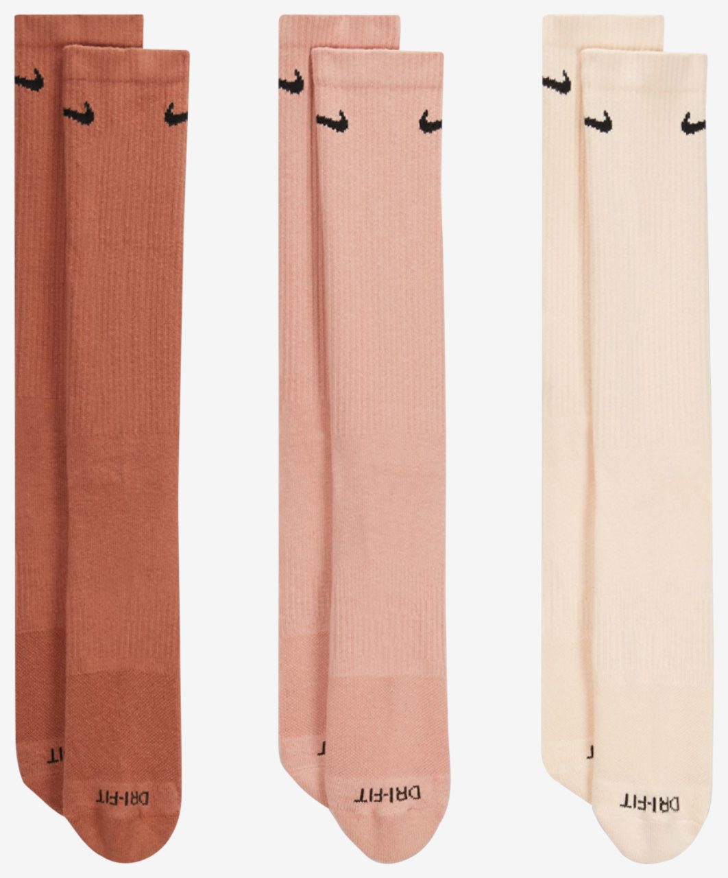 Nike 3 Pack Dri-FIT Plus Crew Socks Image 3 of 4. Tap to open photo gallery.