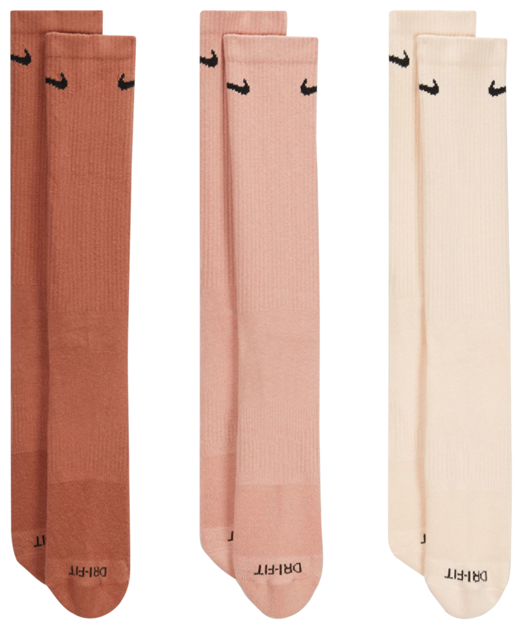 Nike 3 Pack Dri-FIT Plus Crew Socks Image 3 of 4. Tap to open photo gallery.