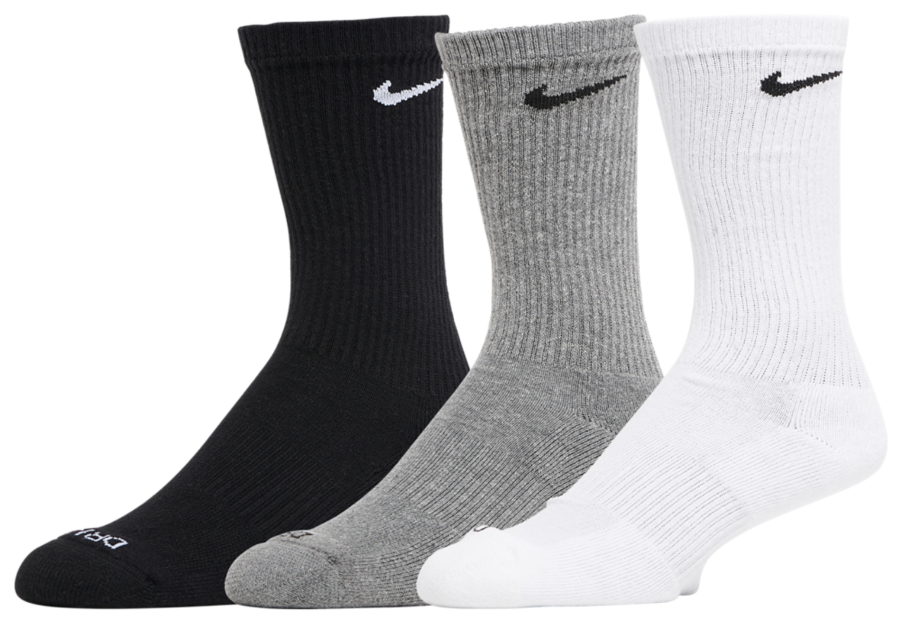 Nike 3 Pack Dri-FIT Plus Crew Socks Image 1 of 4. Tap to open photo gallery.