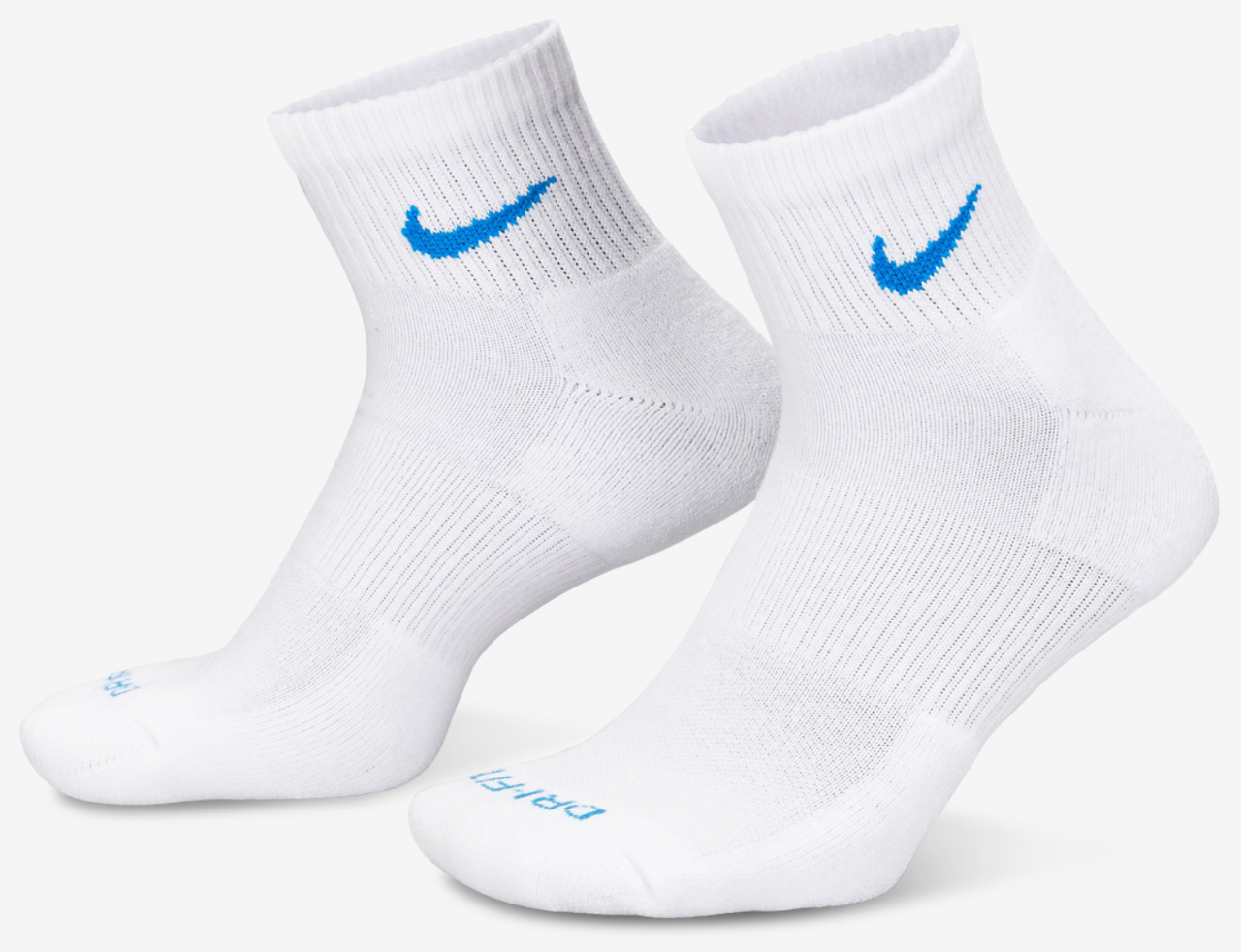 Nike 3 Pack Dri-FIT Plus Quarter Socks Image 1 of 1. Tap to open photo gallery.