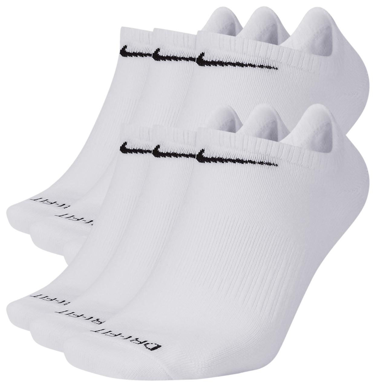 Nike 6 Pack Everyday No Show Socks Image 1 of 2. Tap to open photo gallery.