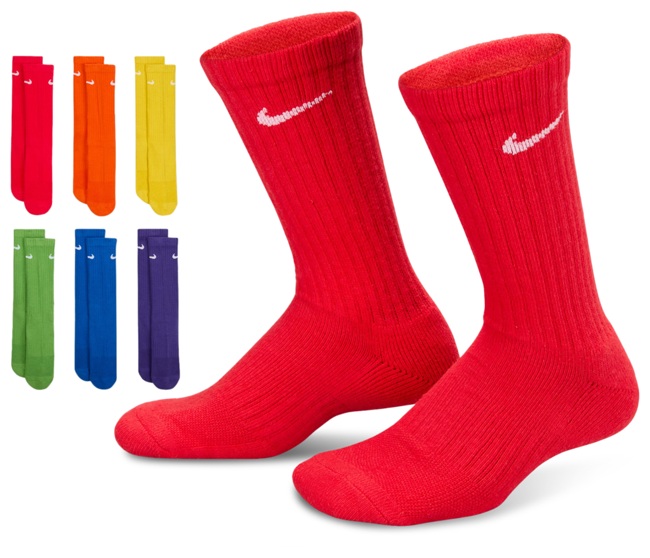 Nike 6 Pack Cushioned Crew Socks Image 1 of 1. Tap to open photo gallery.