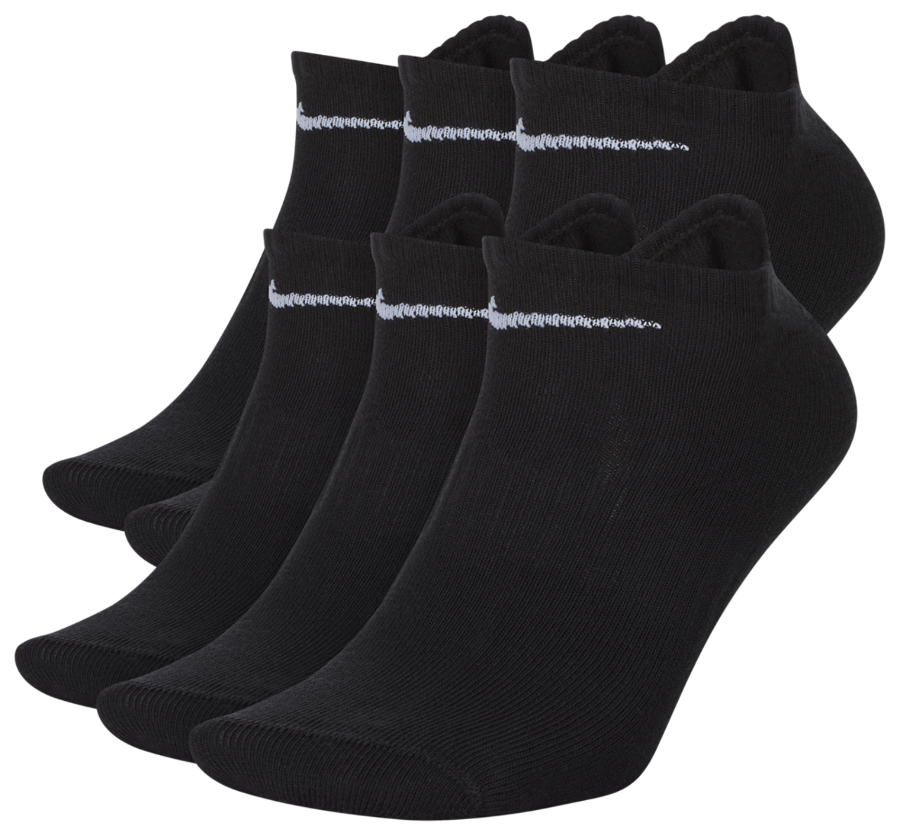 Nike Everyday Lightweight No Show Socks 6PK Image 2 of 3. Tap to open photo gallery.