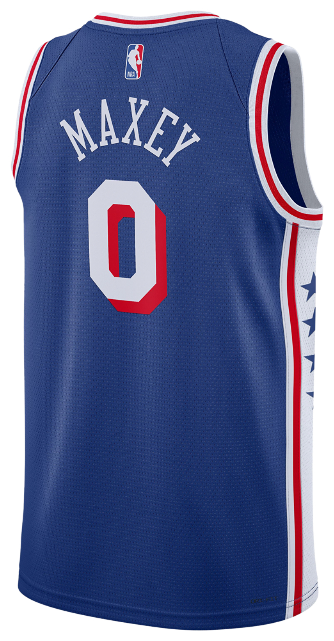 Nike 76ers 2023/24 Icon Edition Jersey Image 2 of 2. Tap to open photo gallery.