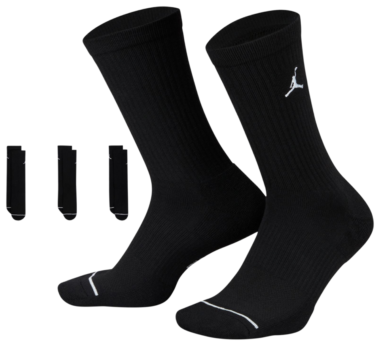 Jordan Every Day Cushioned Crew 3 Pack Socks Image 2 of 4. Tap to open photo gallery.