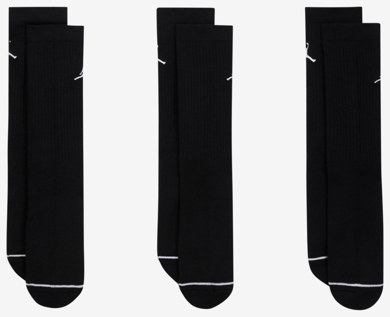 Jordan Every Day Cushioned Crew 3 Pack Socks Image 3 of 4. Tap to open photo gallery.