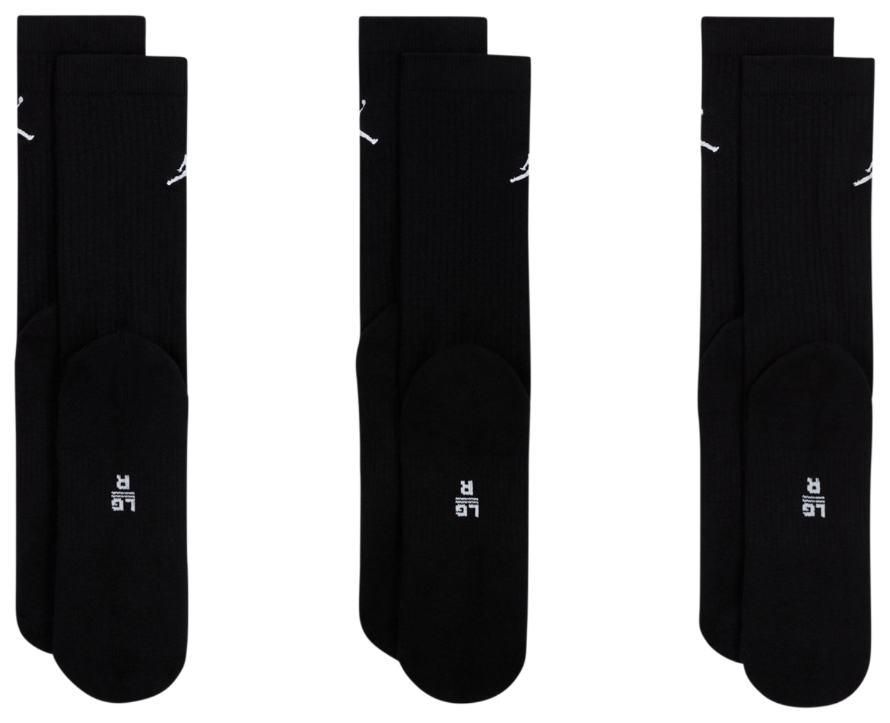 Jordan Every Day Cushioned Crew 3 Pack Socks Image 4 of 4. Tap to open photo gallery.