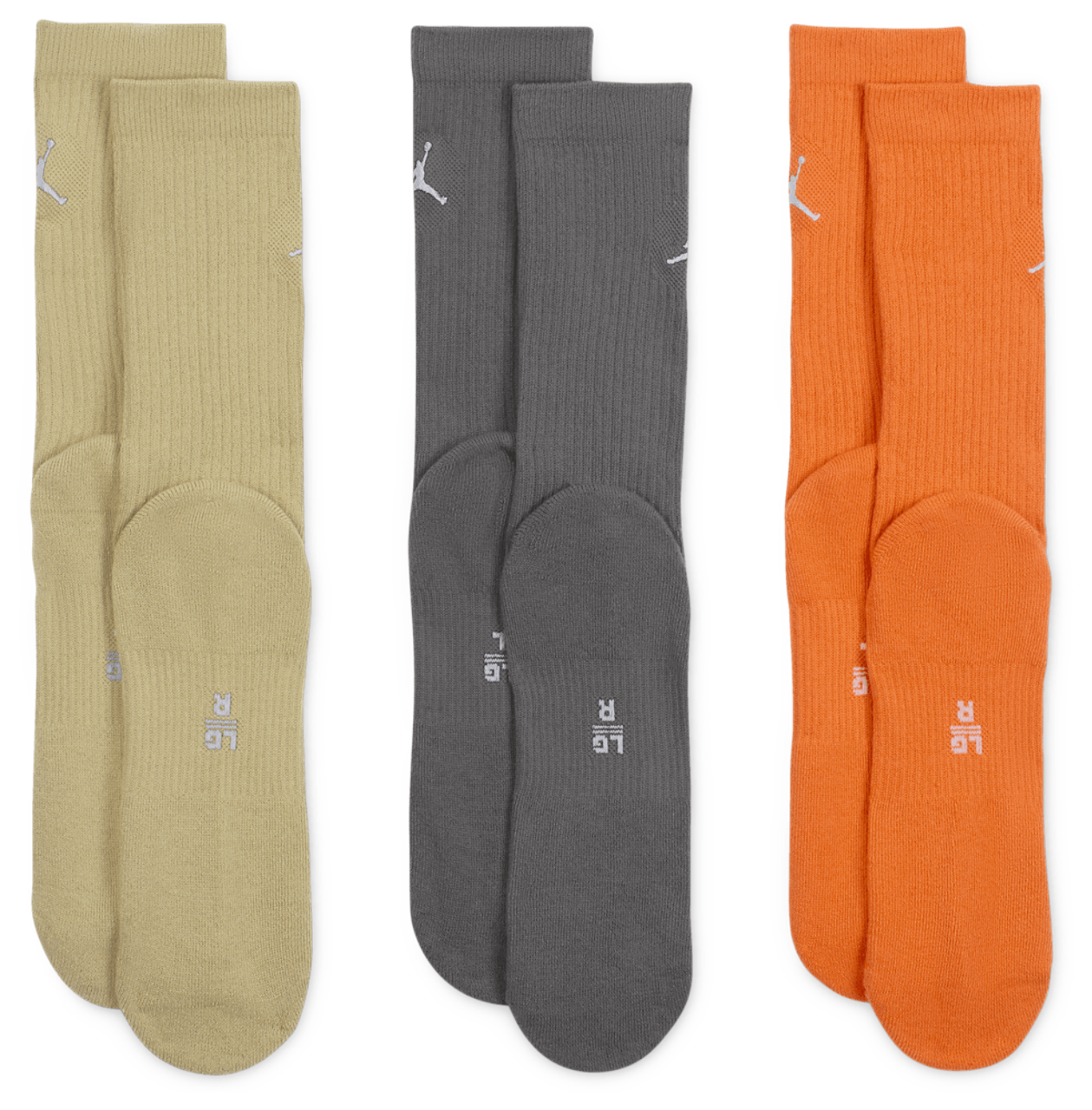 Jordan Every Day Cushioned Crew 3 Pack Socks Image 3 of 4. Tap to open photo gallery.
