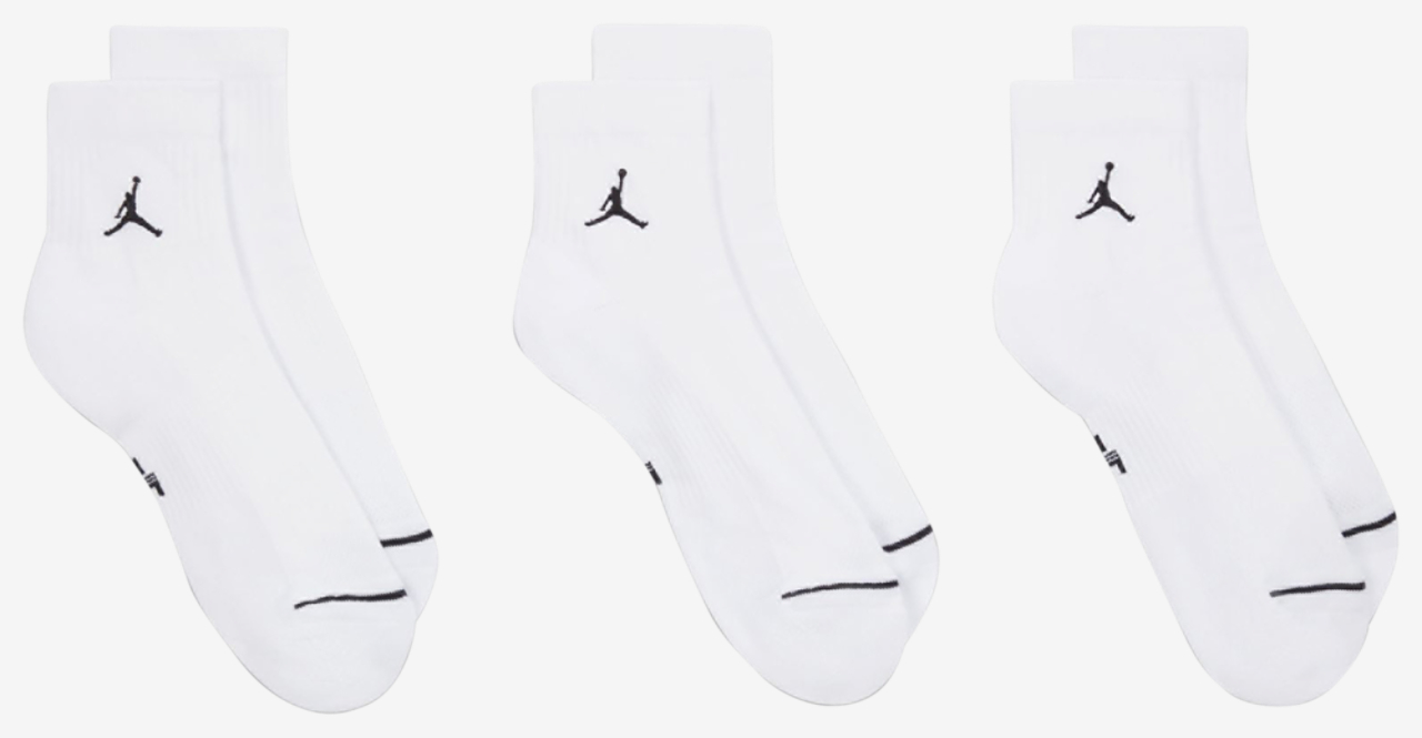 Jordan Every Day Cushioned Ankle 3 Pack Image 4 of 4. Tap to open photo gallery.