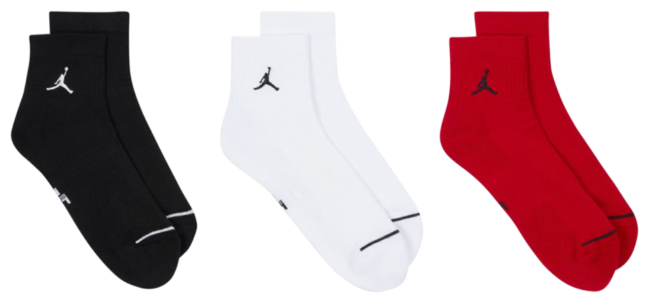 Jordan Every Day Cushioned Ankle 3 Pack Image 4 of 4. Tap to open photo gallery.