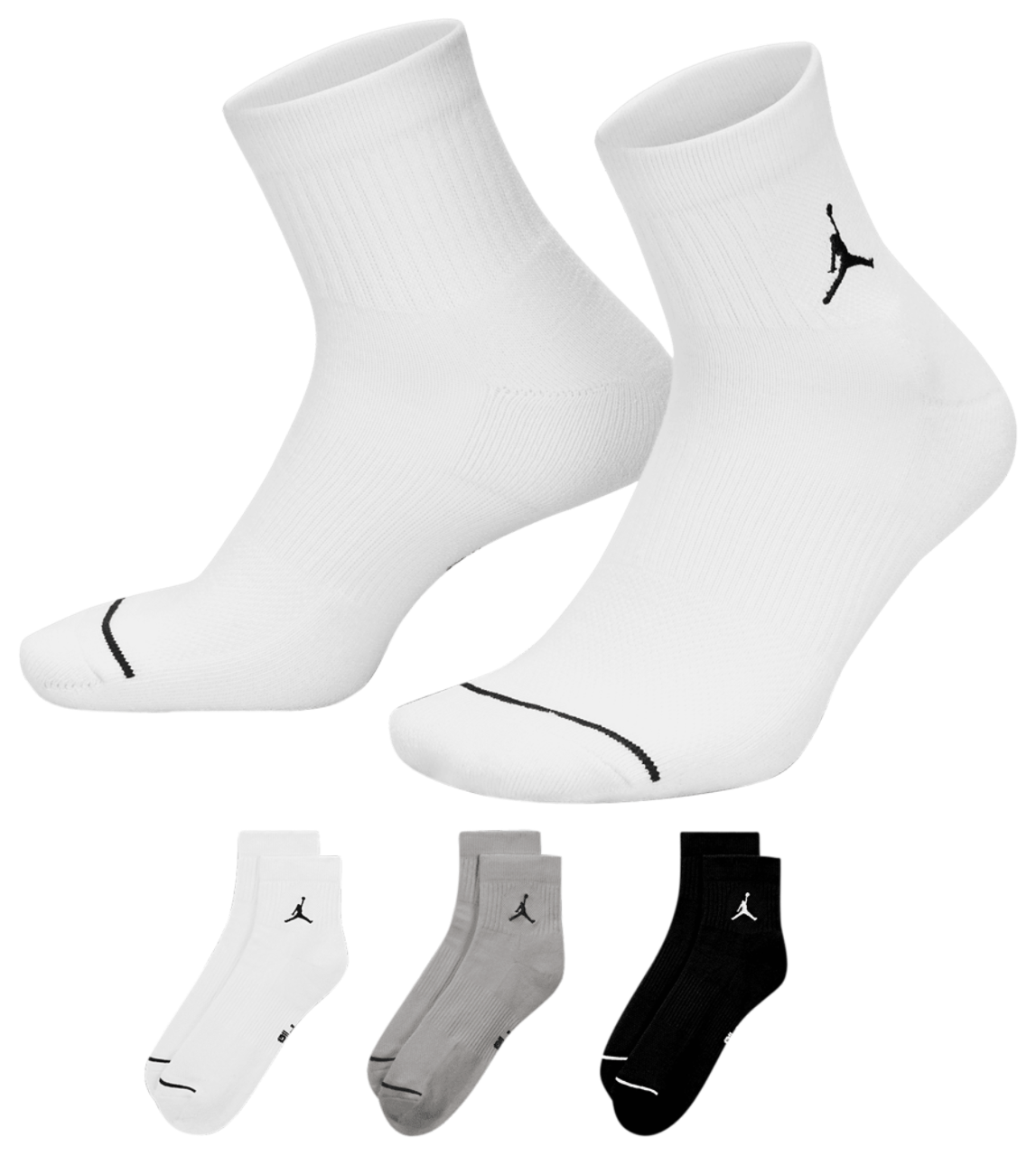 Jordan Every Day Cushioned Ankle 3 Pack Image 1 of 2. Tap to open photo gallery.