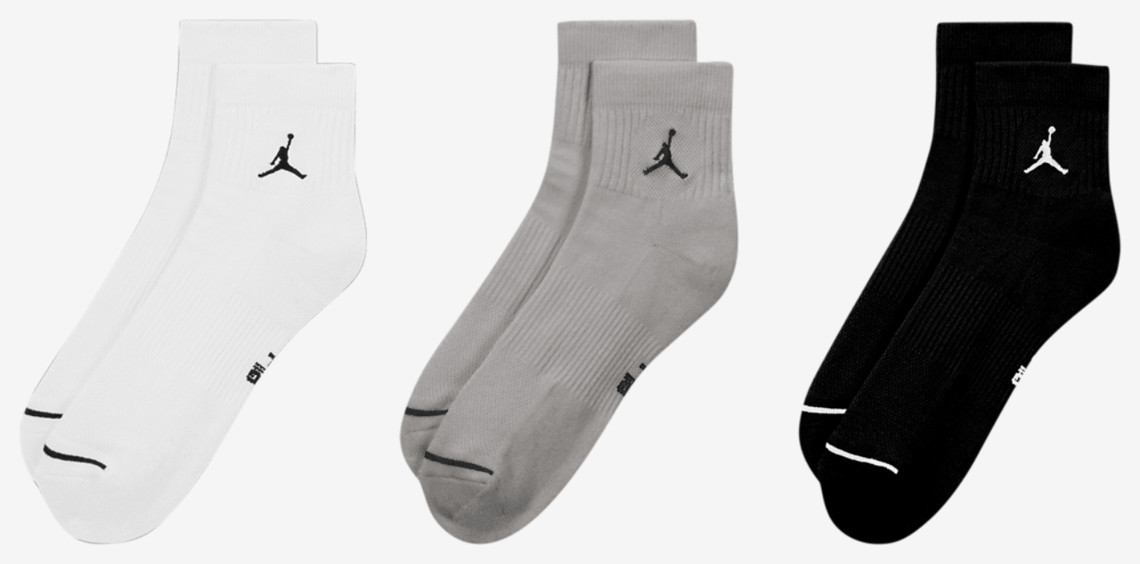 Jordan Every Day Cushioned Ankle 3 Pack Image 2 of 2. Tap to open photo gallery.