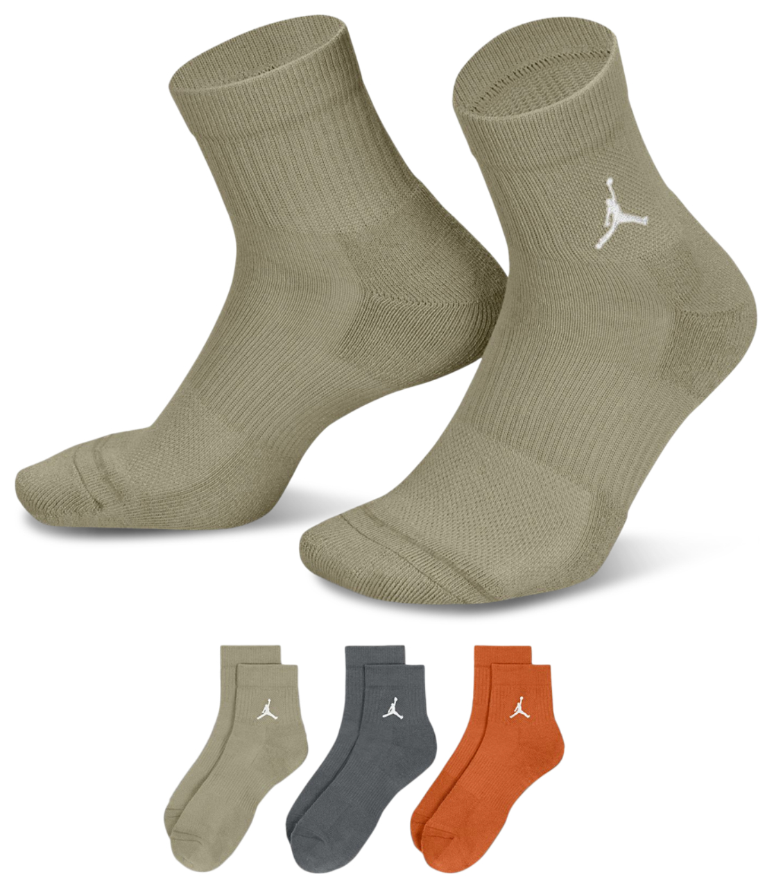 Jordan Every Day Cushioned Ankle 3 Pack Image 1 of 3. Tap to open photo gallery.