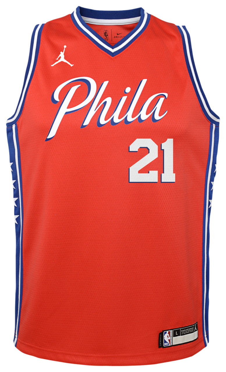 Jordan 76ers Statement Swingman Jersey Image 2 of 2. Tap to open photo gallery.
