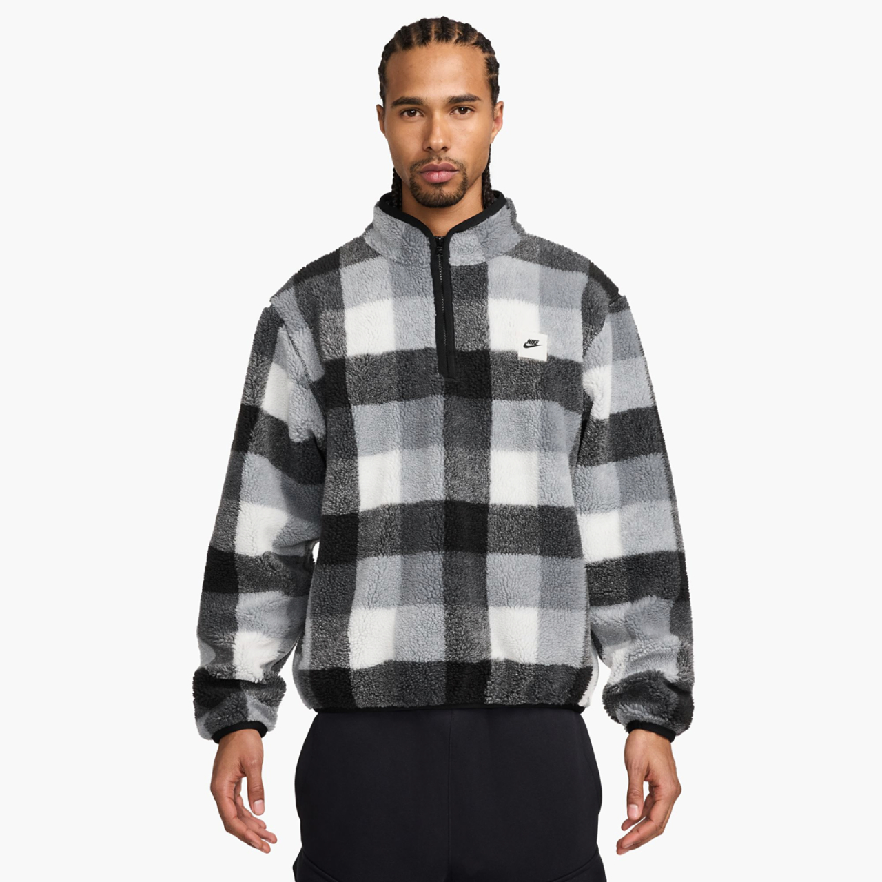 Nike Club Seasonal Winterized All Over Print Half-Zip Image 2 of 3. Tap to open photo gallery.