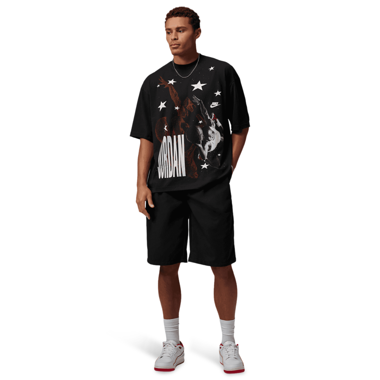 Jordan 96 Oversized AJ 4 T-Shirt Image 6 of 6. Tap to open photo gallery.