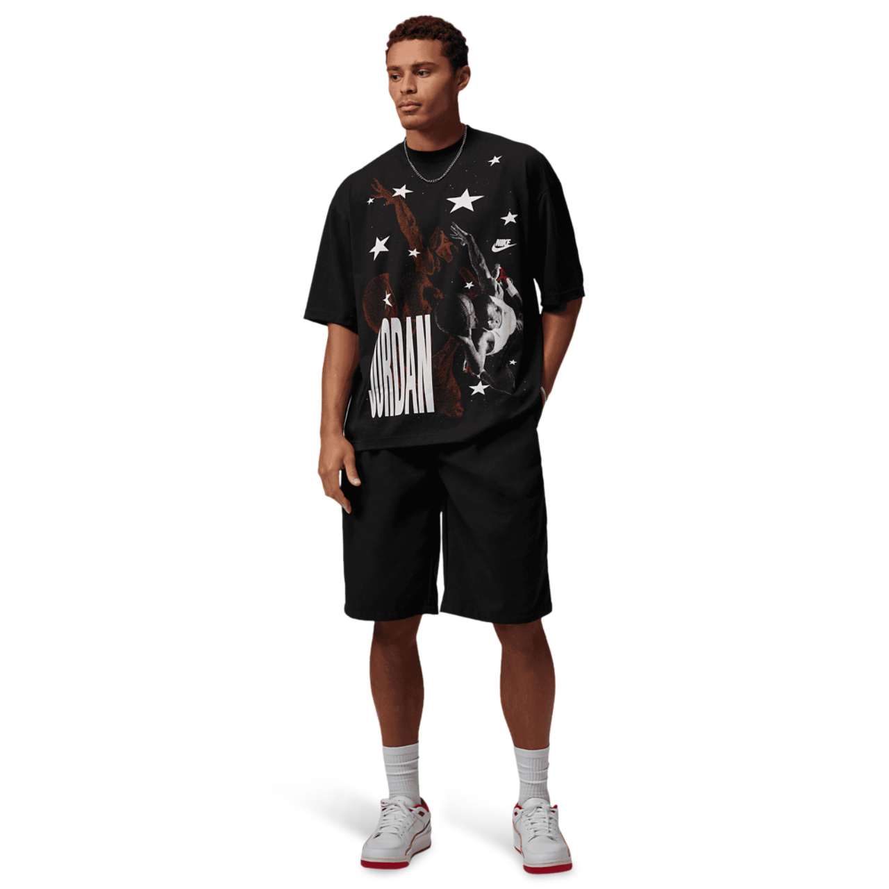 Jordan 96 Oversized AJ 4 T-Shirt Image 6 of 6. Tap to open photo gallery.