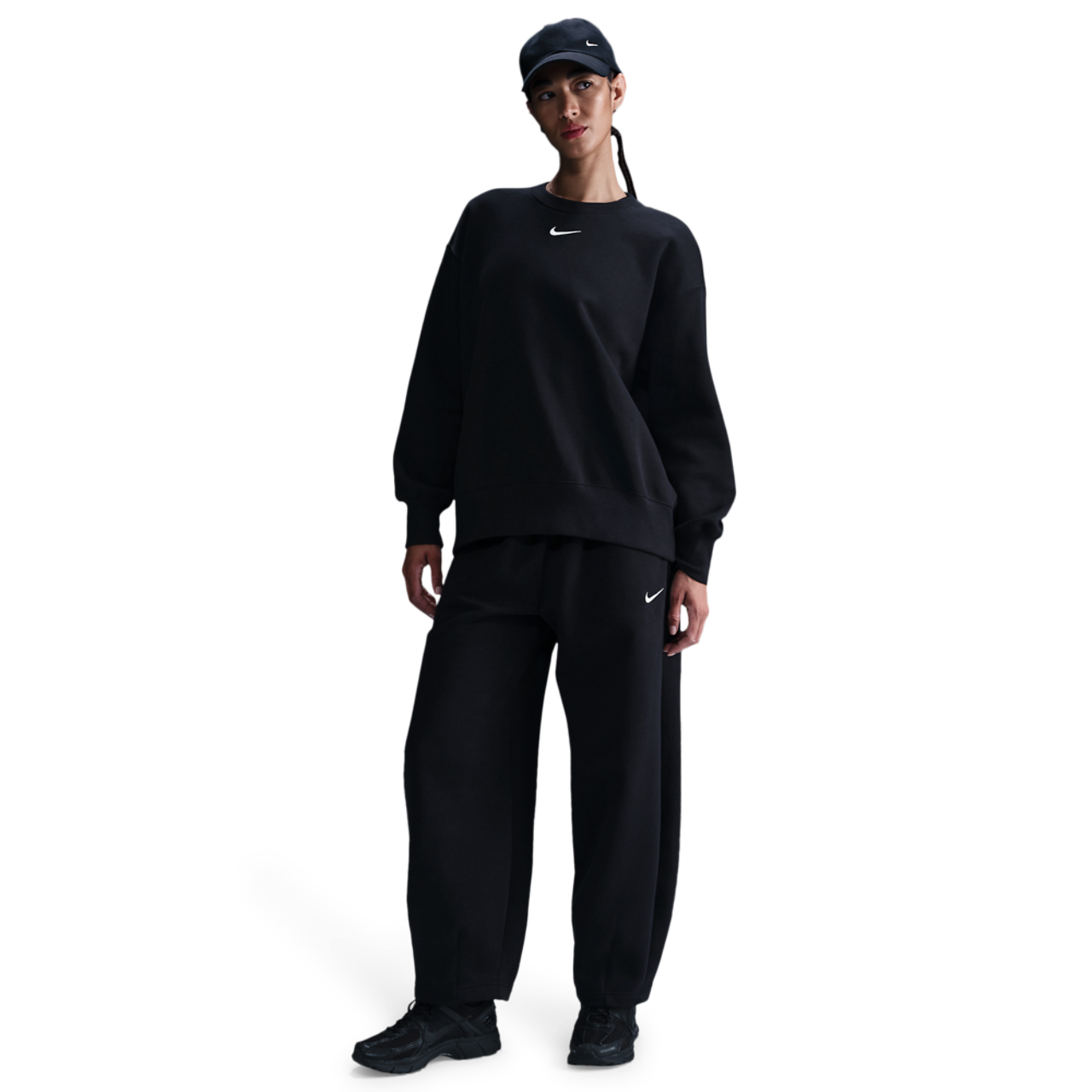 Nike NSW Phoenix Fleece OS Long Crew Image 3 of 4. Tap to open photo gallery.