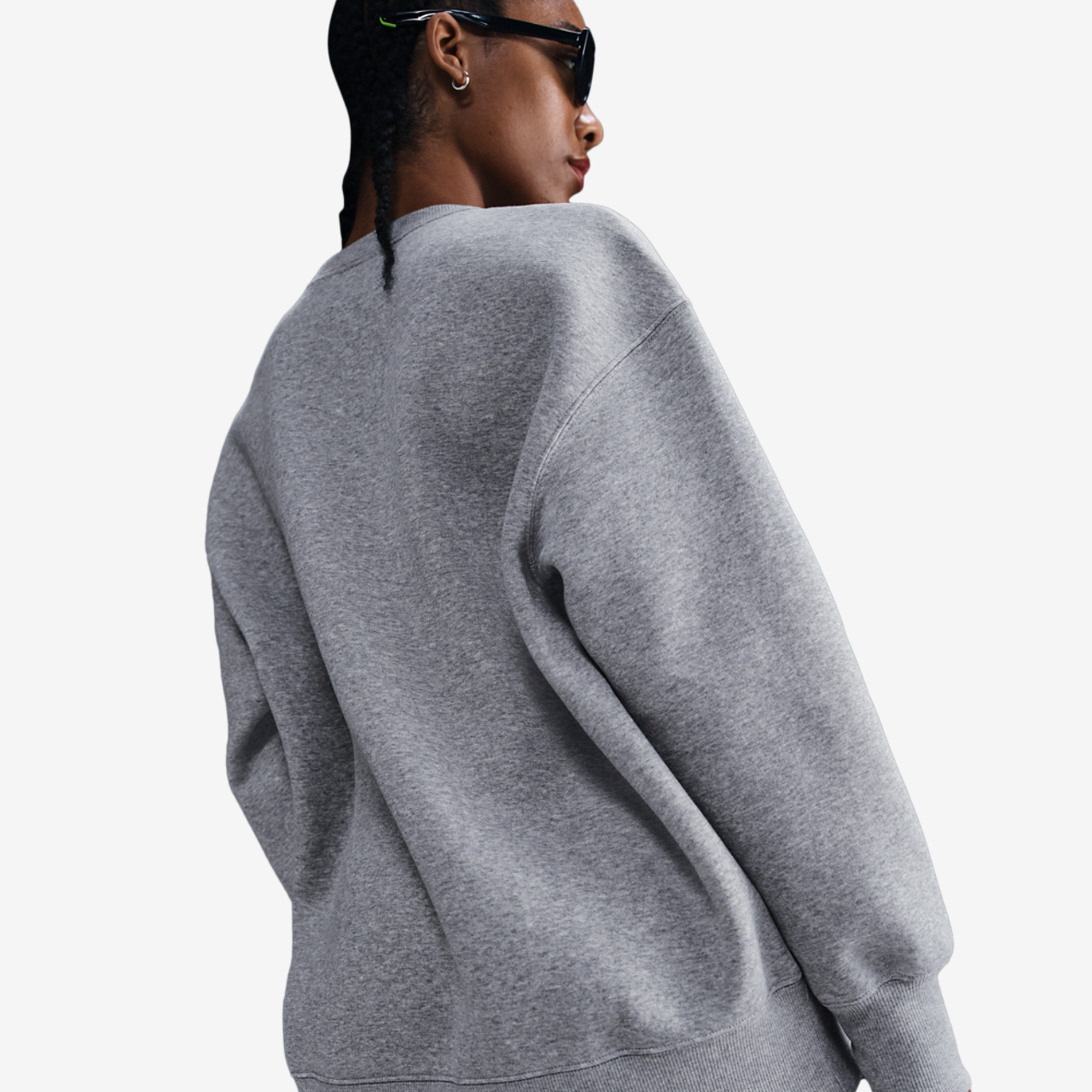 Nike NSW Phoenix Fleece OS Long Crew Image 2 of 4. Tap to open photo gallery.