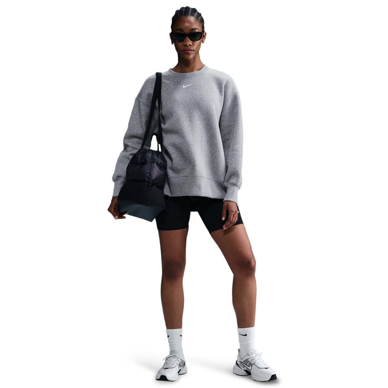 Nike NSW Phoenix Fleece OS Long Crew Image 3 of 4. Tap to open photo gallery.
