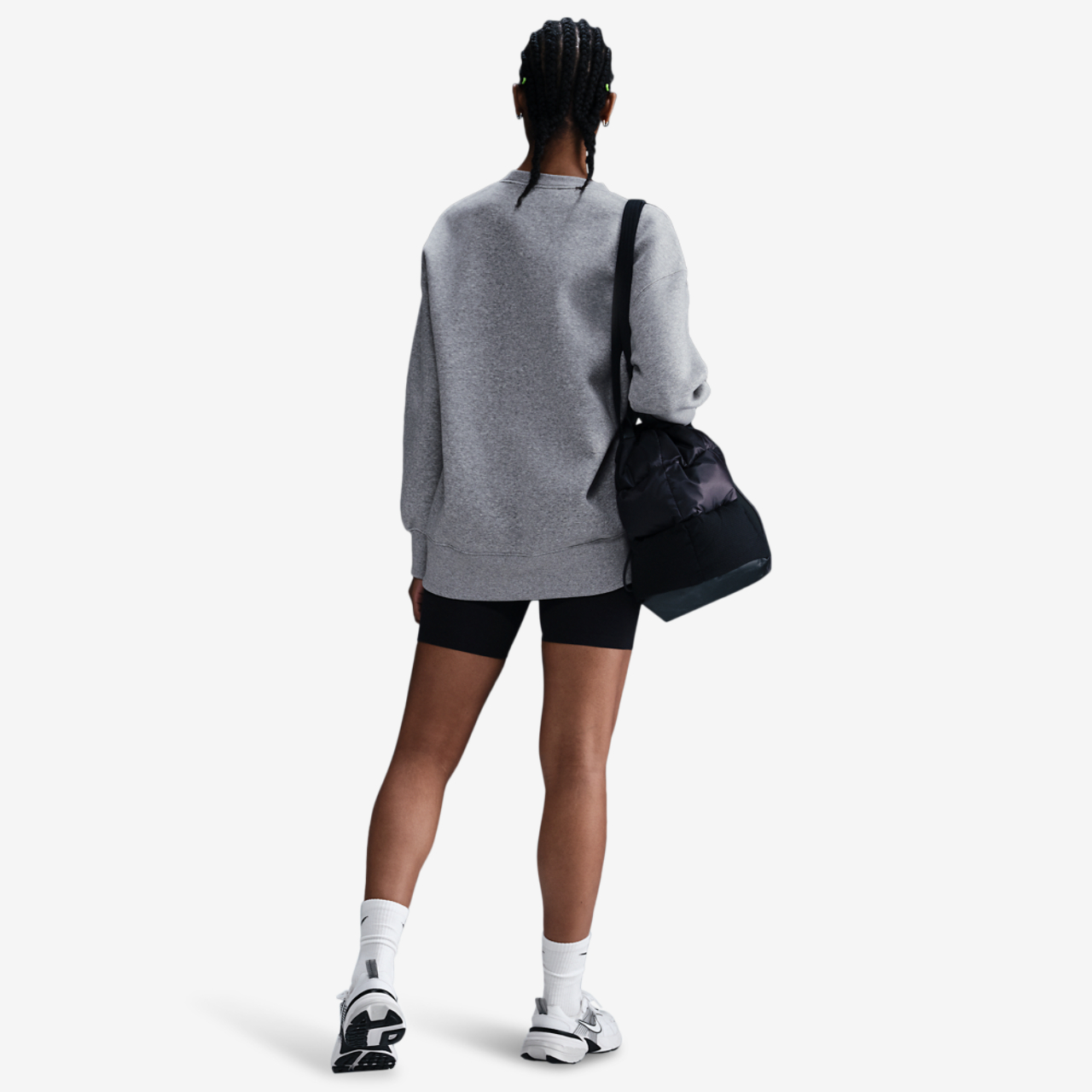 Nike NSW Phoenix Fleece OS Long Crew Image 4 of 4. Tap to open photo gallery.