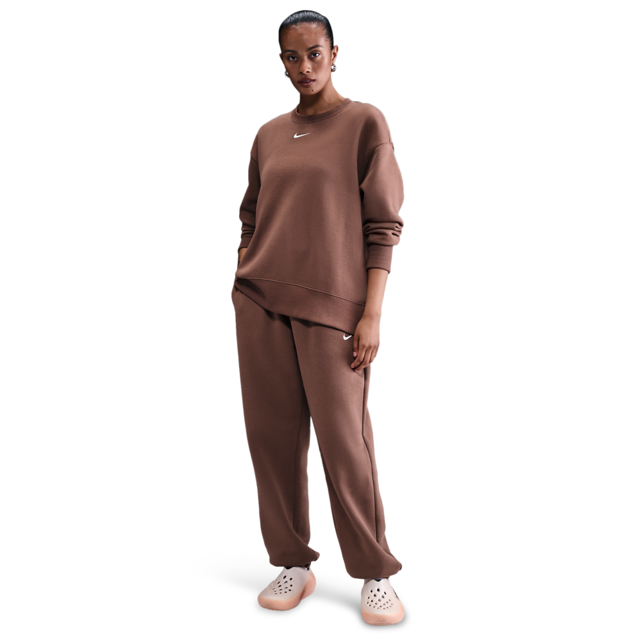 Nike NSW Phoenix Fleece OS Long Crew Image 3 of 4. Tap to open photo gallery.
