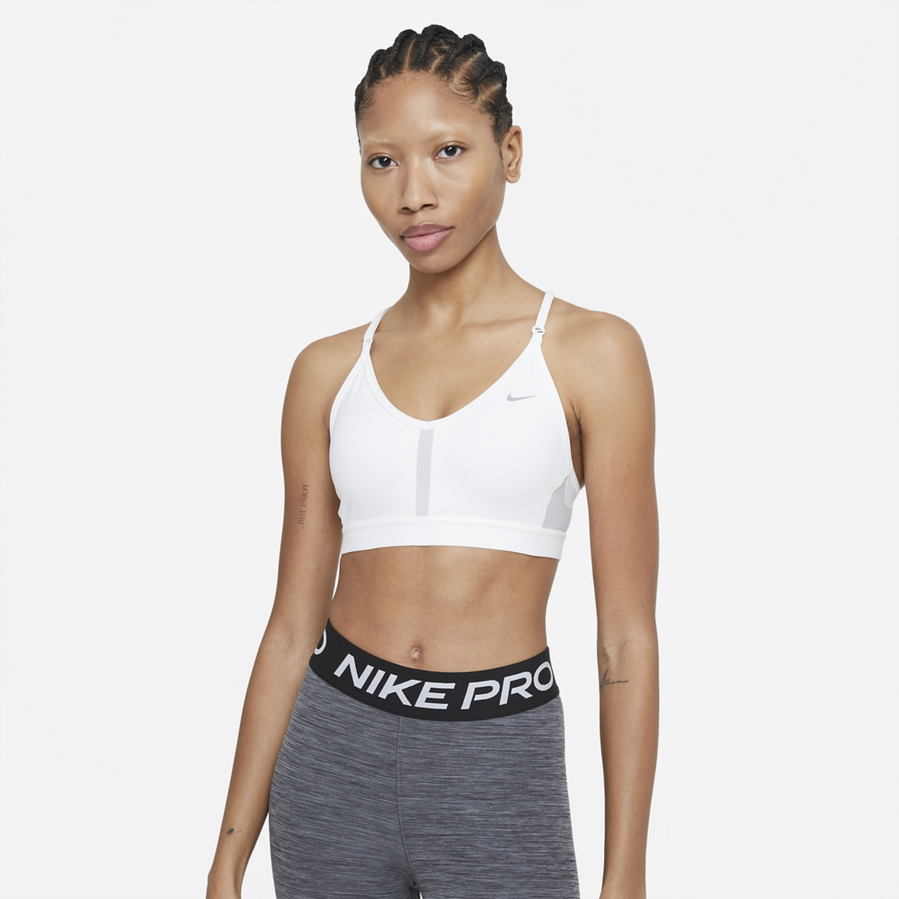 Nike Indy Bra V-Neck Image 1 of 4. Tap to open photo gallery.