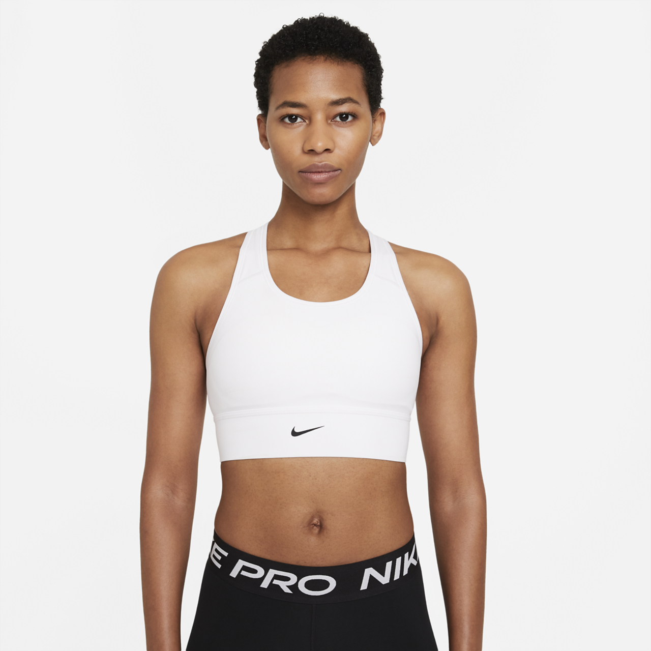 Nike Swoosh Long Line Bra Image 1 of 3. Tap to open photo gallery.