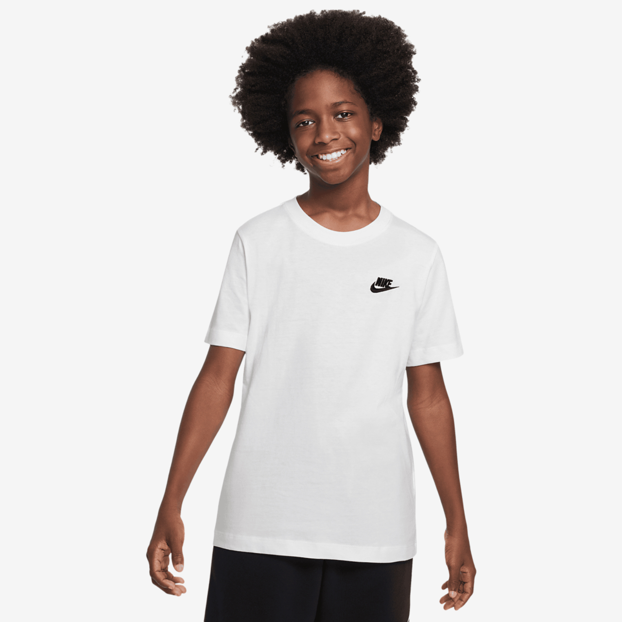 Nike NSW EMB Futura T-Shirt Image 5 of 6. Tap to open photo gallery.