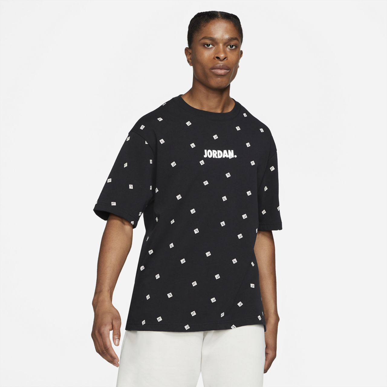 Jordan Jumpman Classic SS CTN AOP T-Shirt Image 1 of 2. Tap to open photo gallery.