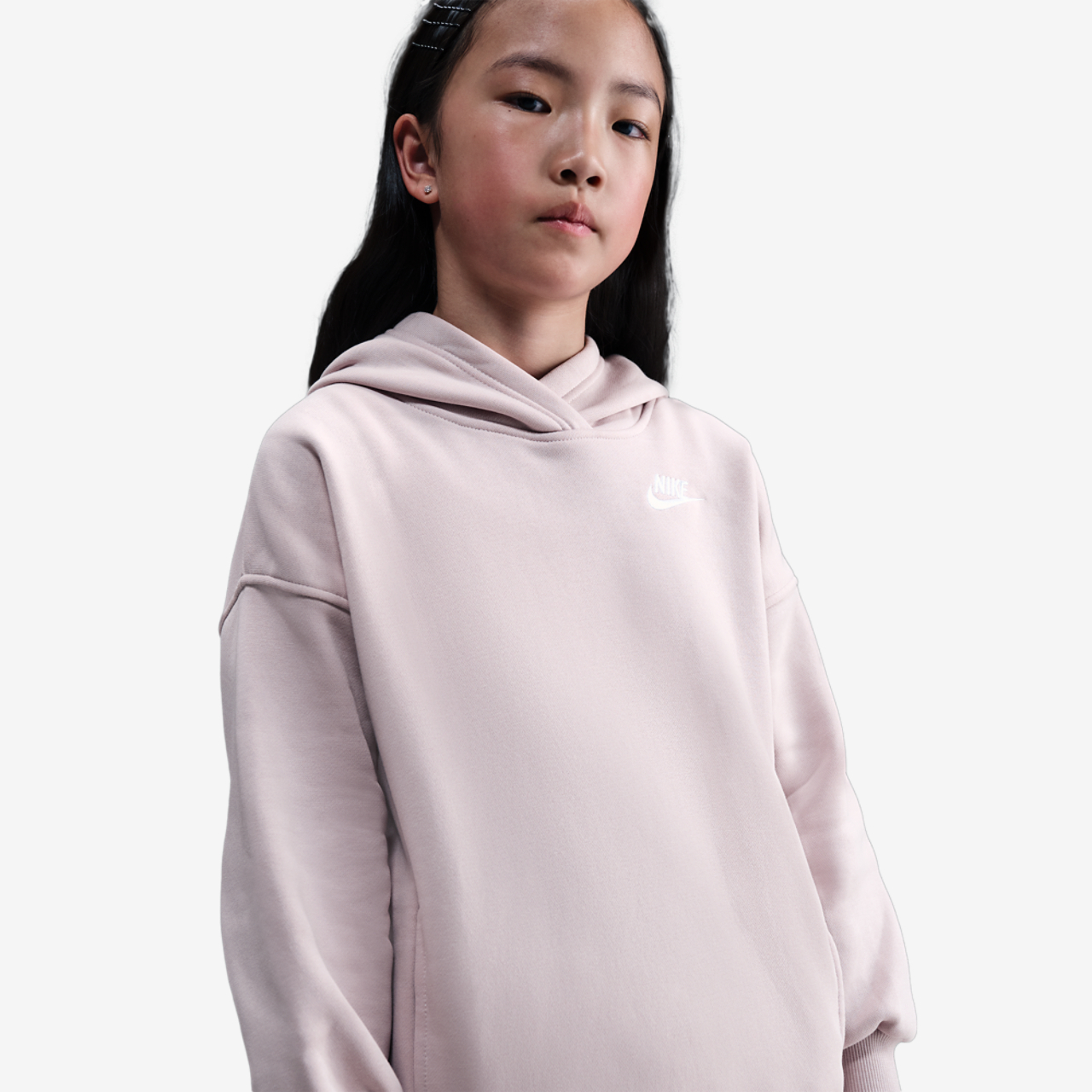 Nike NSW Club Fleece Oversized PO Hoodie Image 2 of 7. Tap to open photo gallery.