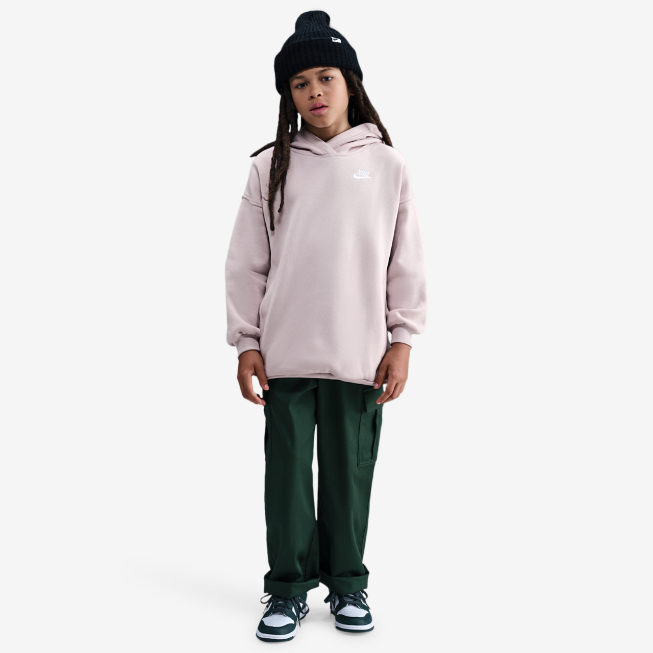 Nike NSW Club Fleece Oversized PO Hoodie Image 7 of 7. Tap to open photo gallery.
