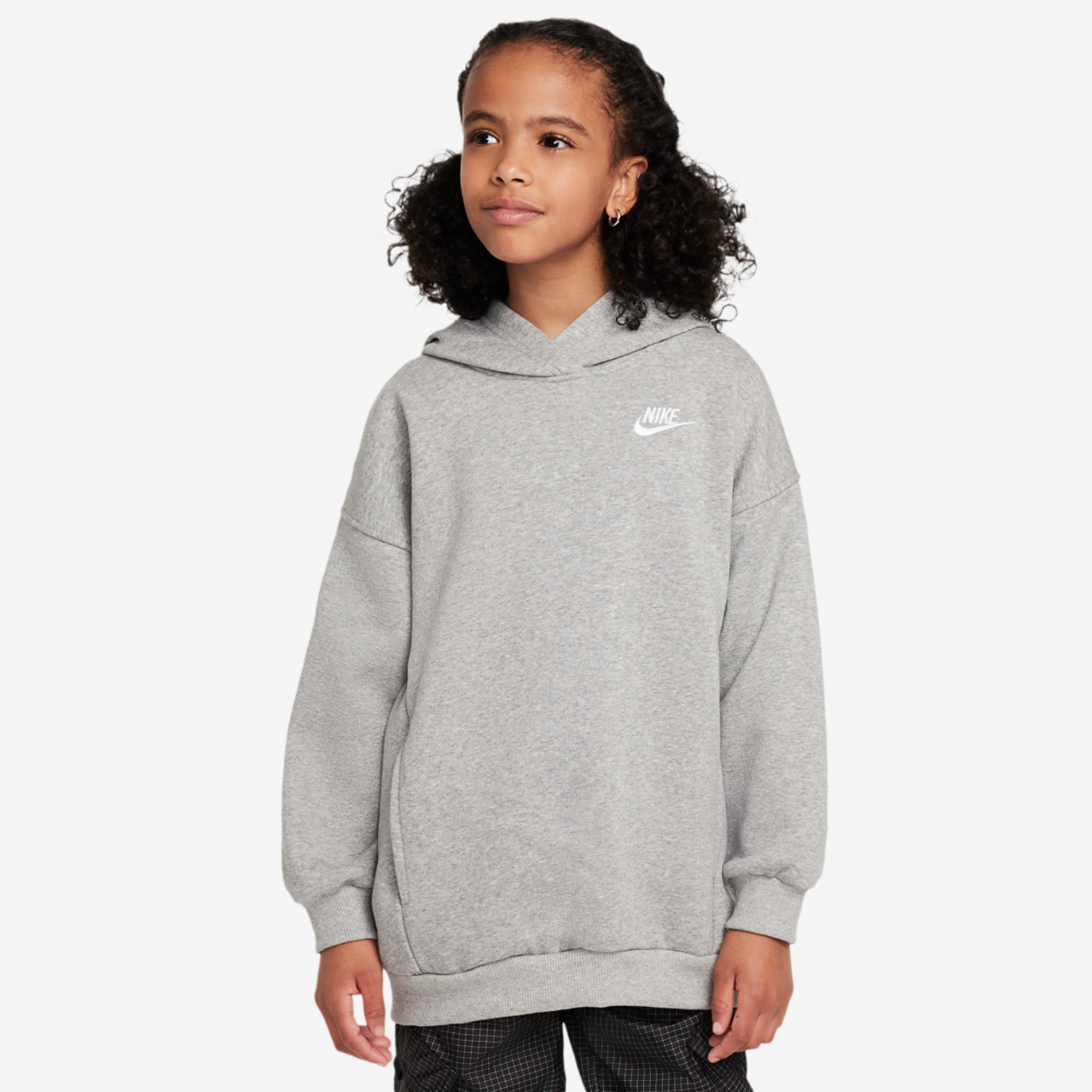 Nike NSW Club Fleece Oversized PO Hoodie Image 1 of 6. Tap to open photo gallery.