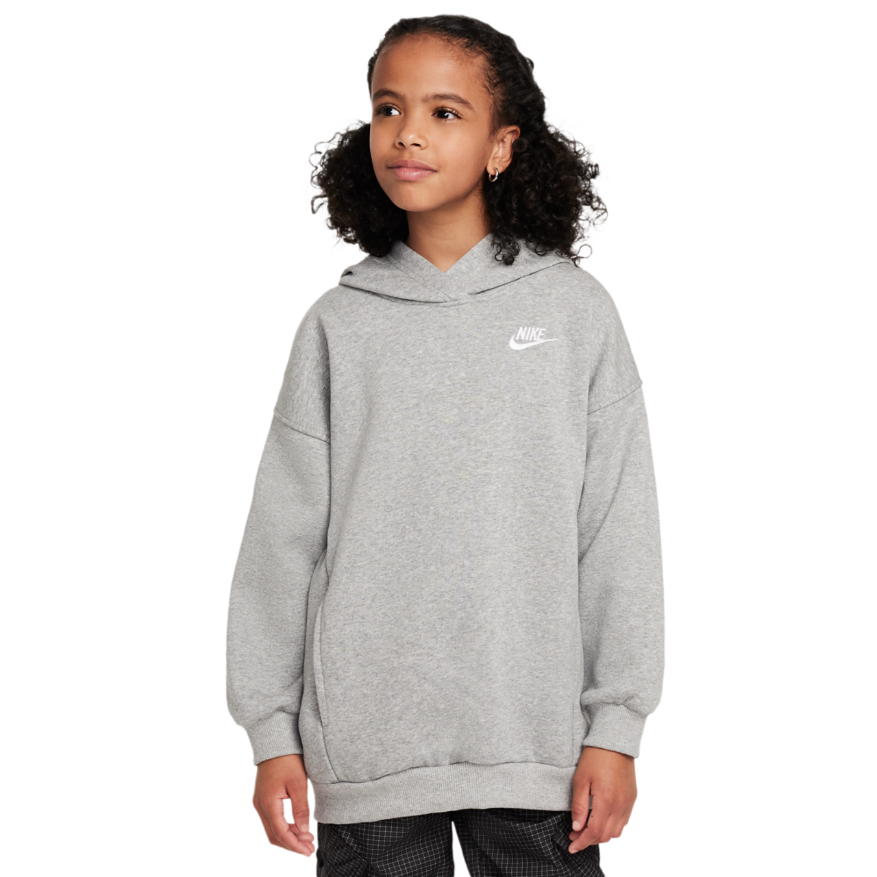 Nike NSW Club Fleece Oversized PO Hoodie Image 1 of 6. Tap to open photo gallery.