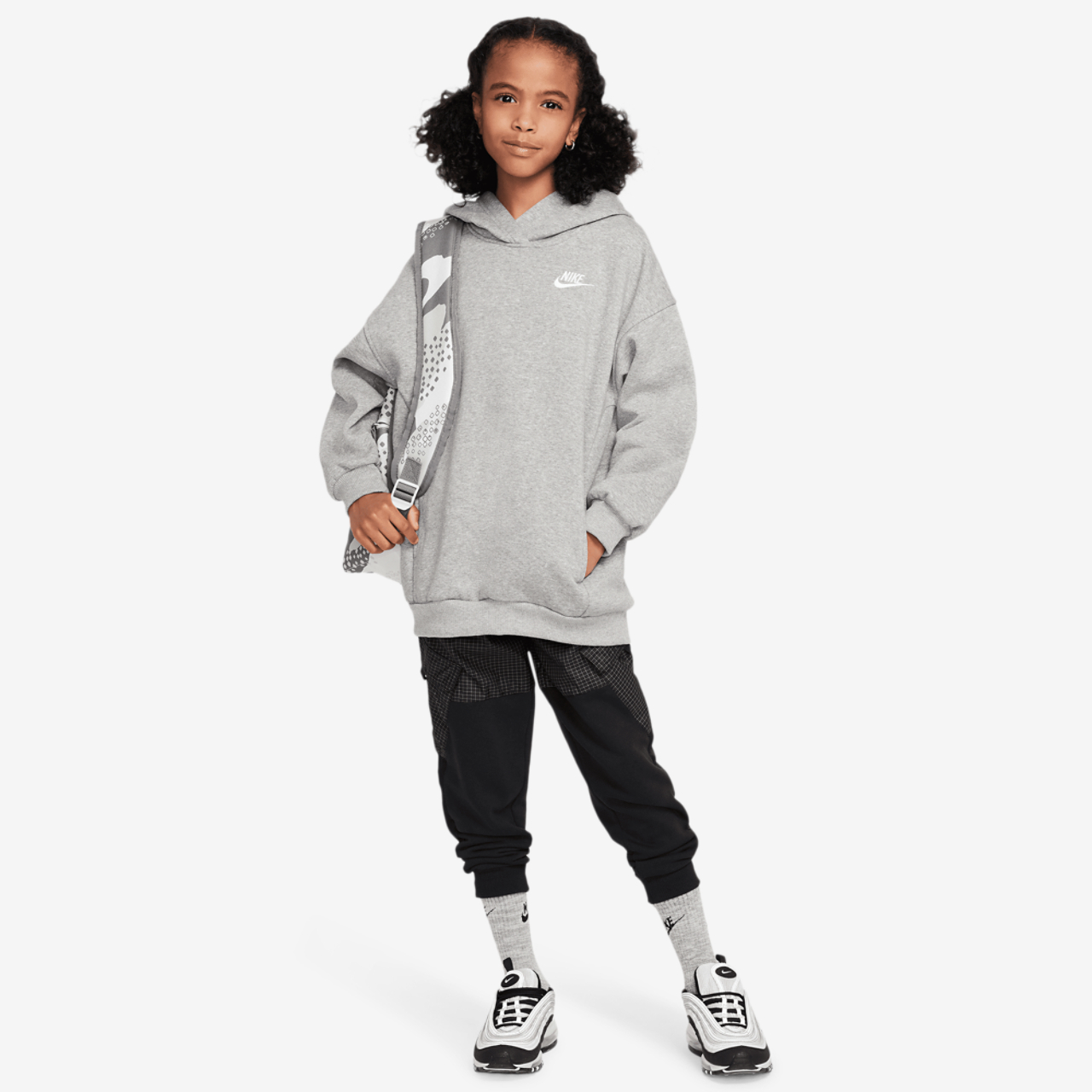 Nike NSW Club Fleece Oversized PO Hoodie Image 6 of 6. Tap to open photo gallery.