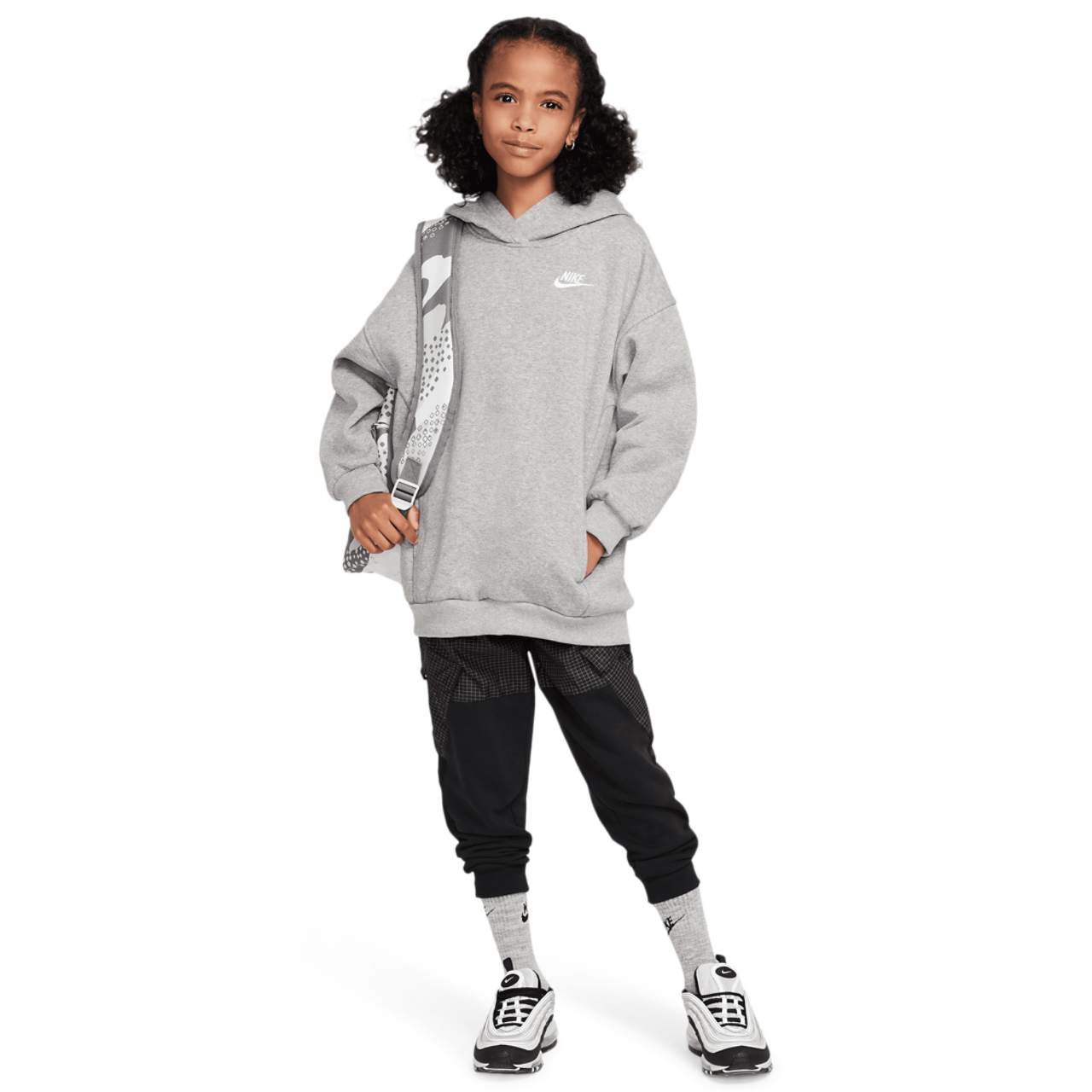 Nike NSW Club Fleece Oversized PO Hoodie Image 6 of 6. Tap to open photo gallery.