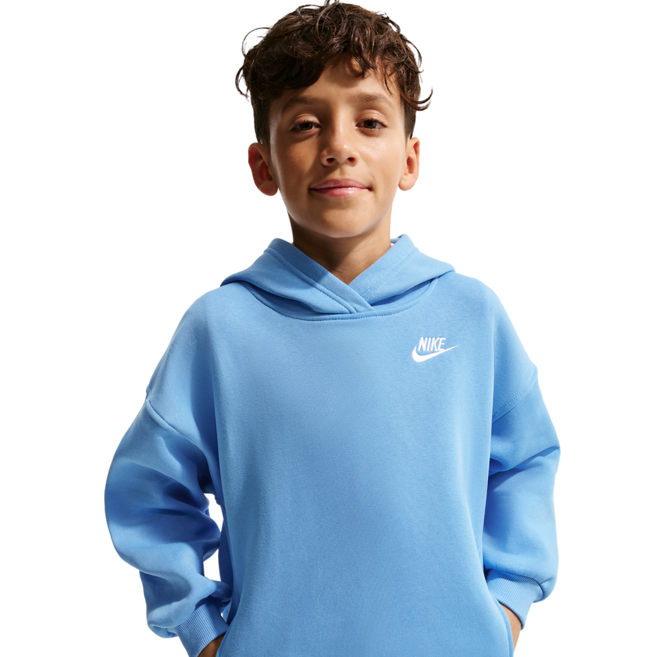 Nike NSW Club Fleece Oversized PO Hoodie Image 1 of 5. Tap to open photo gallery.
