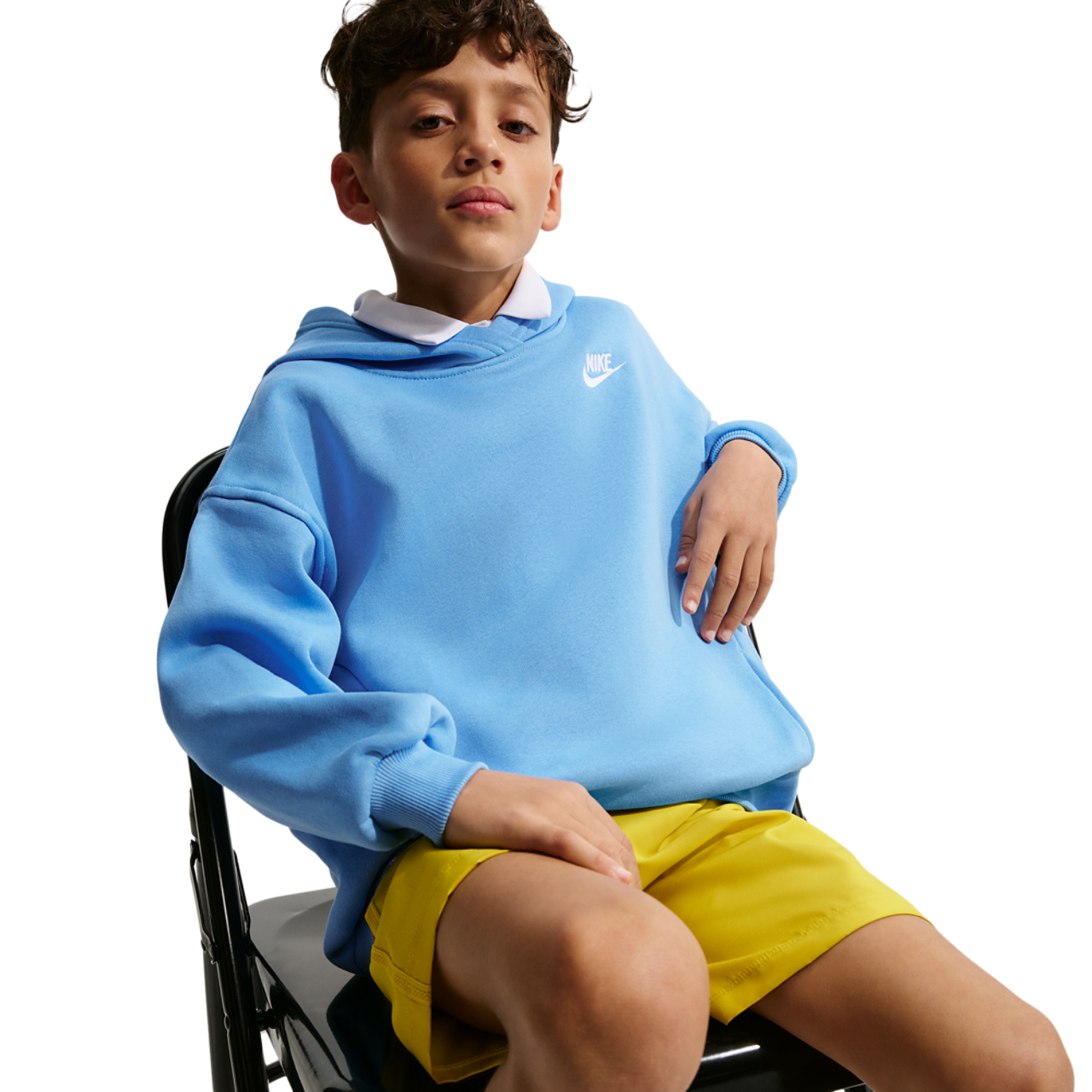 Nike NSW Club Fleece Oversized PO Hoodie Image 3 of 5. Tap to open photo gallery.
