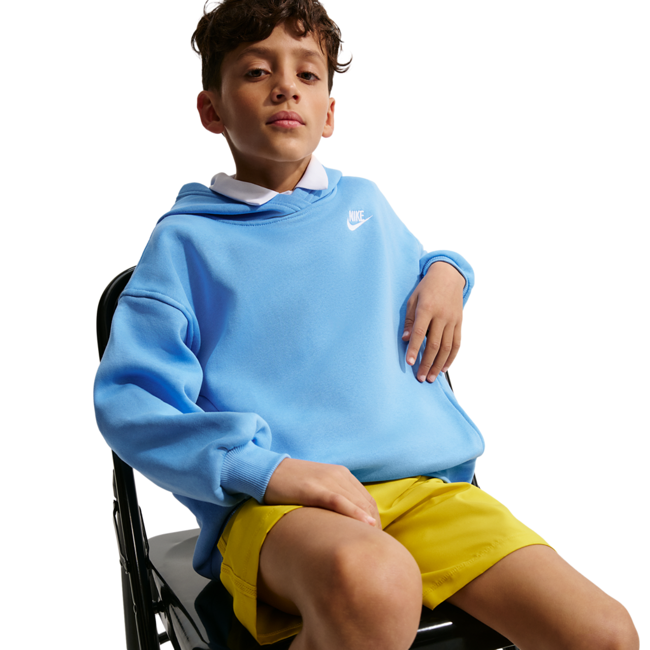 Nike NSW Club Fleece Oversized PO Hoodie Image 3 of 5. Tap to open photo gallery.