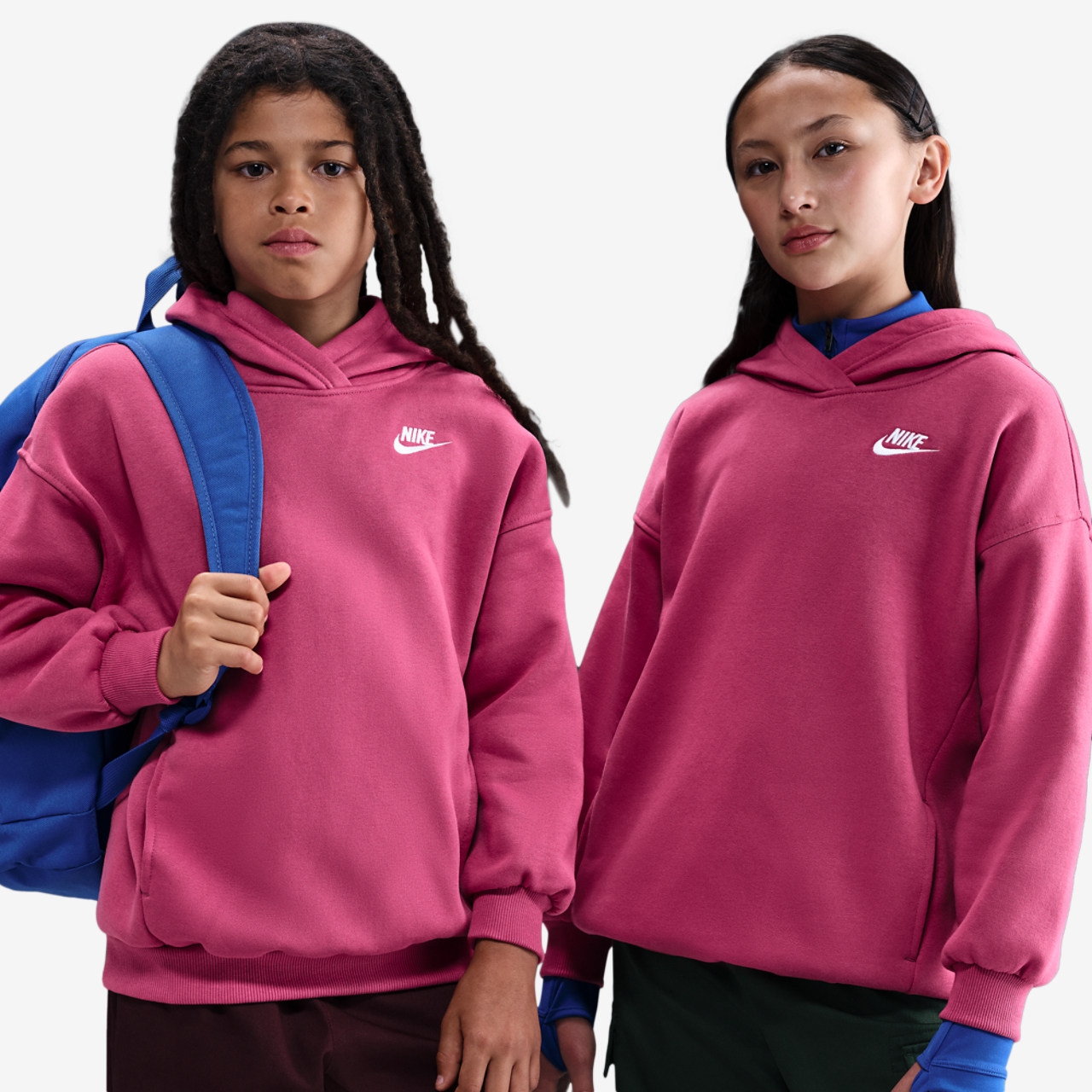 Nike NSW Club Fleece Oversized PO Hoodie Image 1 of 7. Tap to open photo gallery.