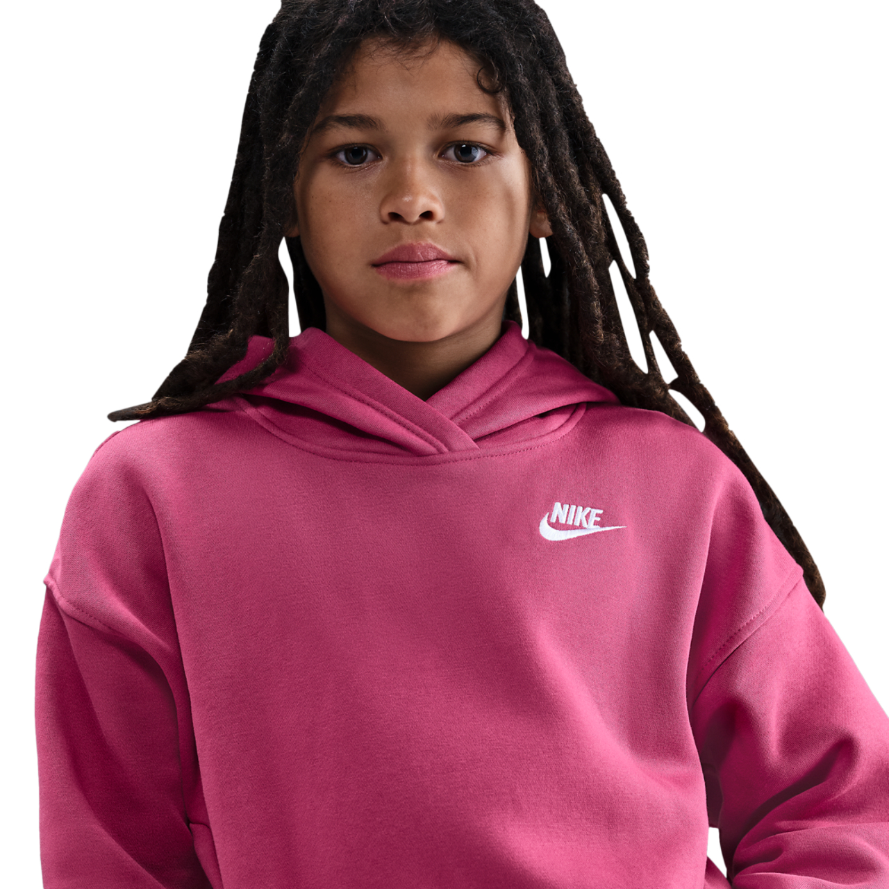 Nike NSW Club Fleece Oversized PO Hoodie Image 3 of 7. Tap to open photo gallery.
