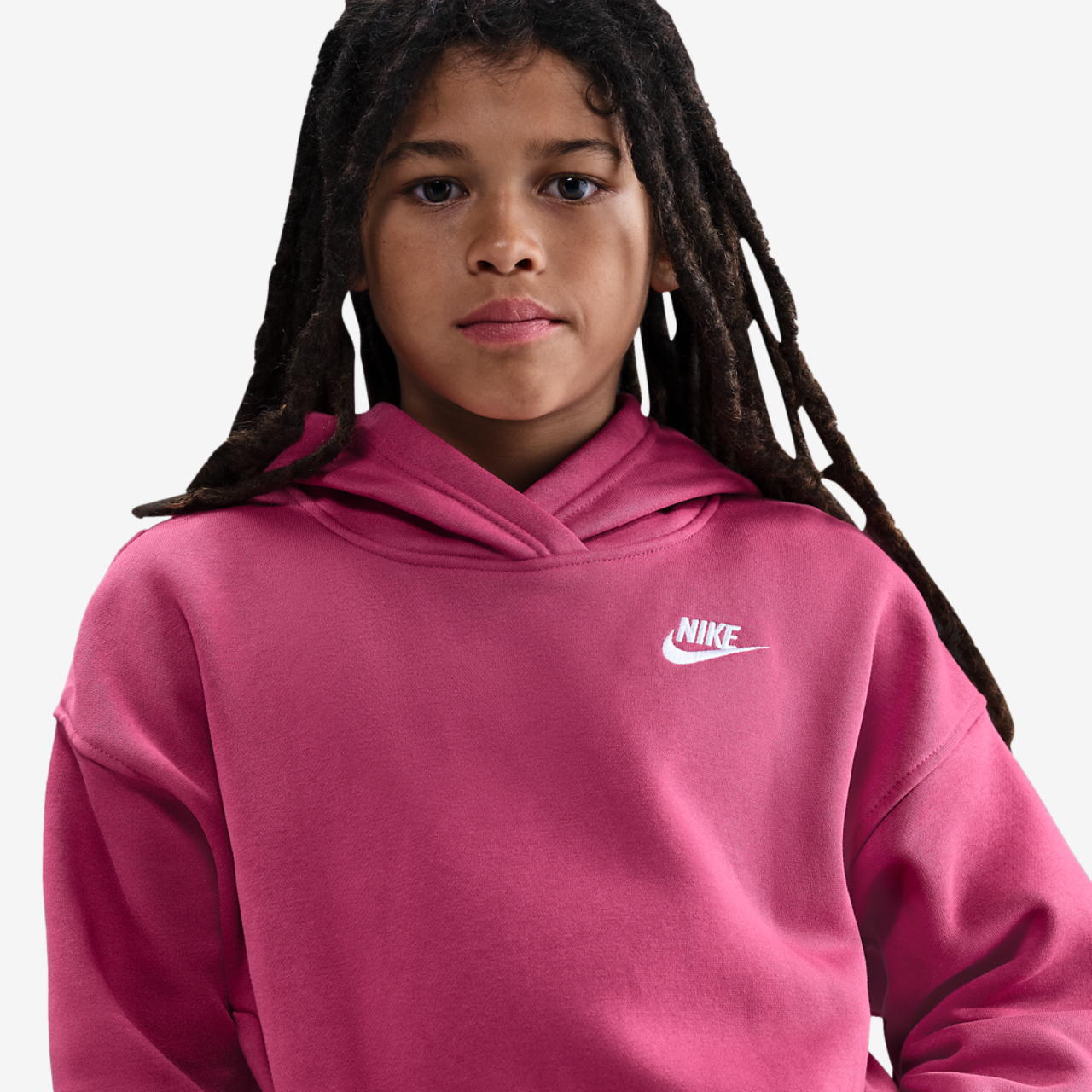 Nike NSW Club Fleece Oversized PO Hoodie Image 3 of 7. Tap to open photo gallery.