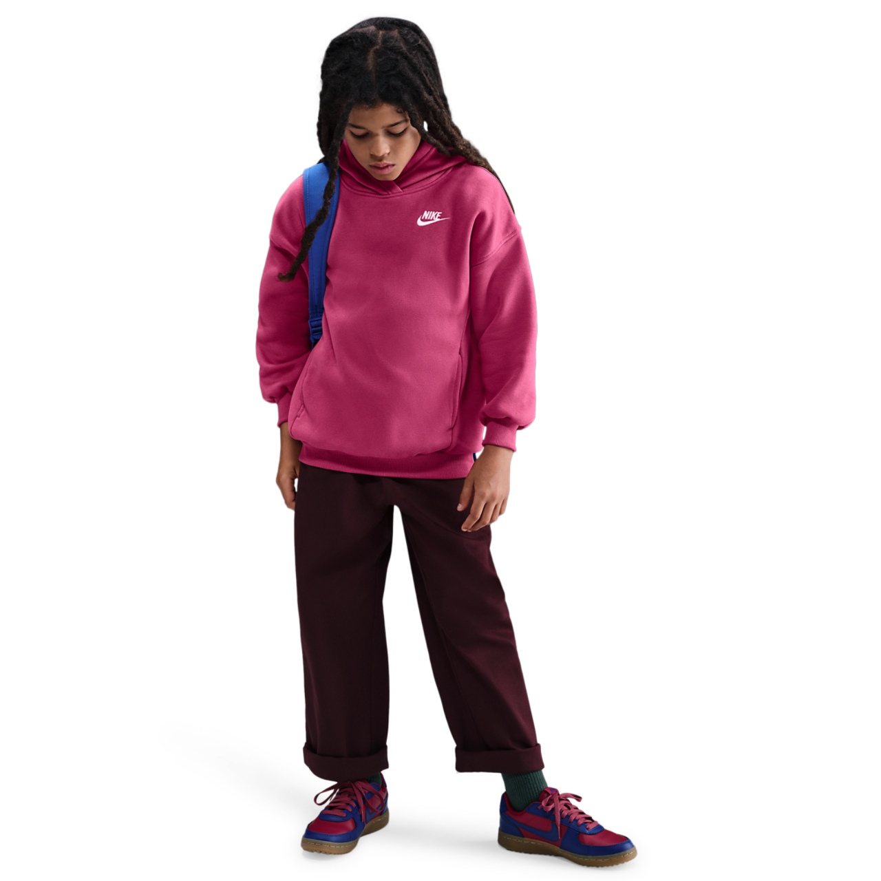 Nike NSW Club Fleece Oversized PO Hoodie Image 7 of 7. Tap to open photo gallery.