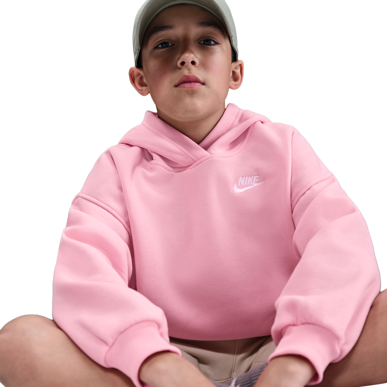 Nike NSW Club Fleece Oversized PO Hoodie Image 4 of 7. Tap to open photo gallery.