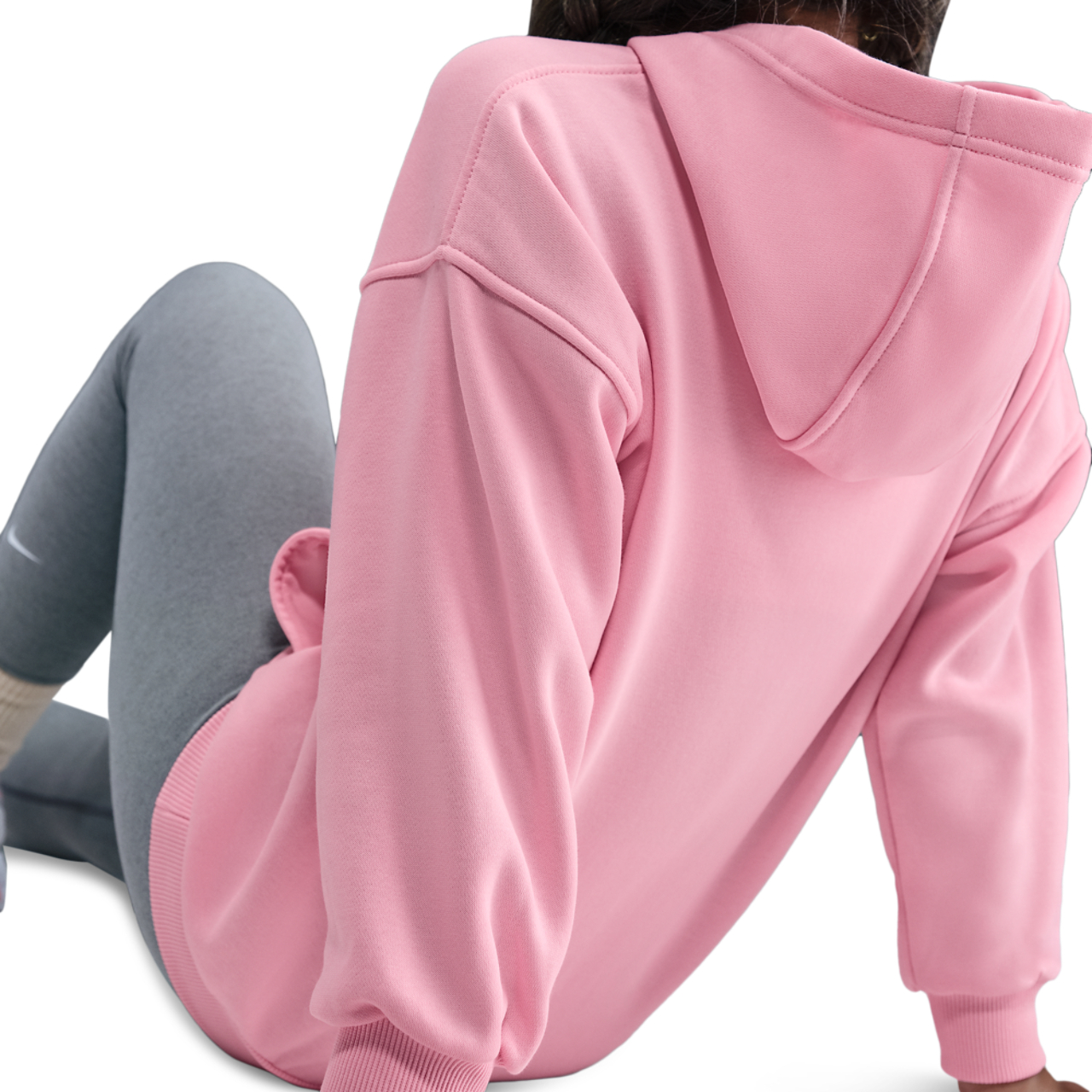 Nike NSW Club Fleece Oversized PO Hoodie Image 5 of 7. Tap to open photo gallery.
