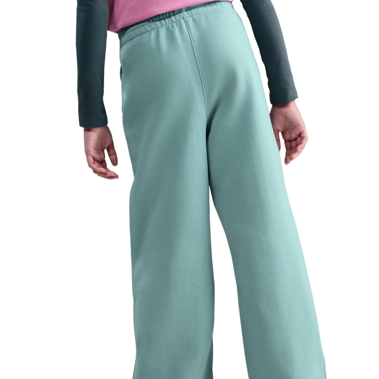 Nike NSW Club Fleece Wide Leg Pant LBR Image 2 of 4. Tap to open photo gallery.