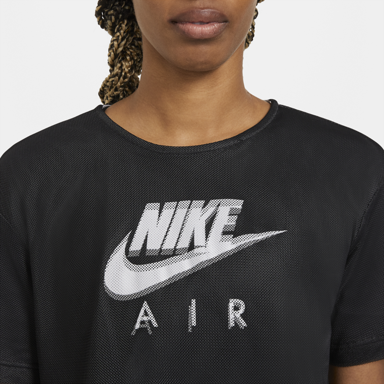 Nike Air S/S Mesh Top Image 3 of 3. Tap to open photo gallery.